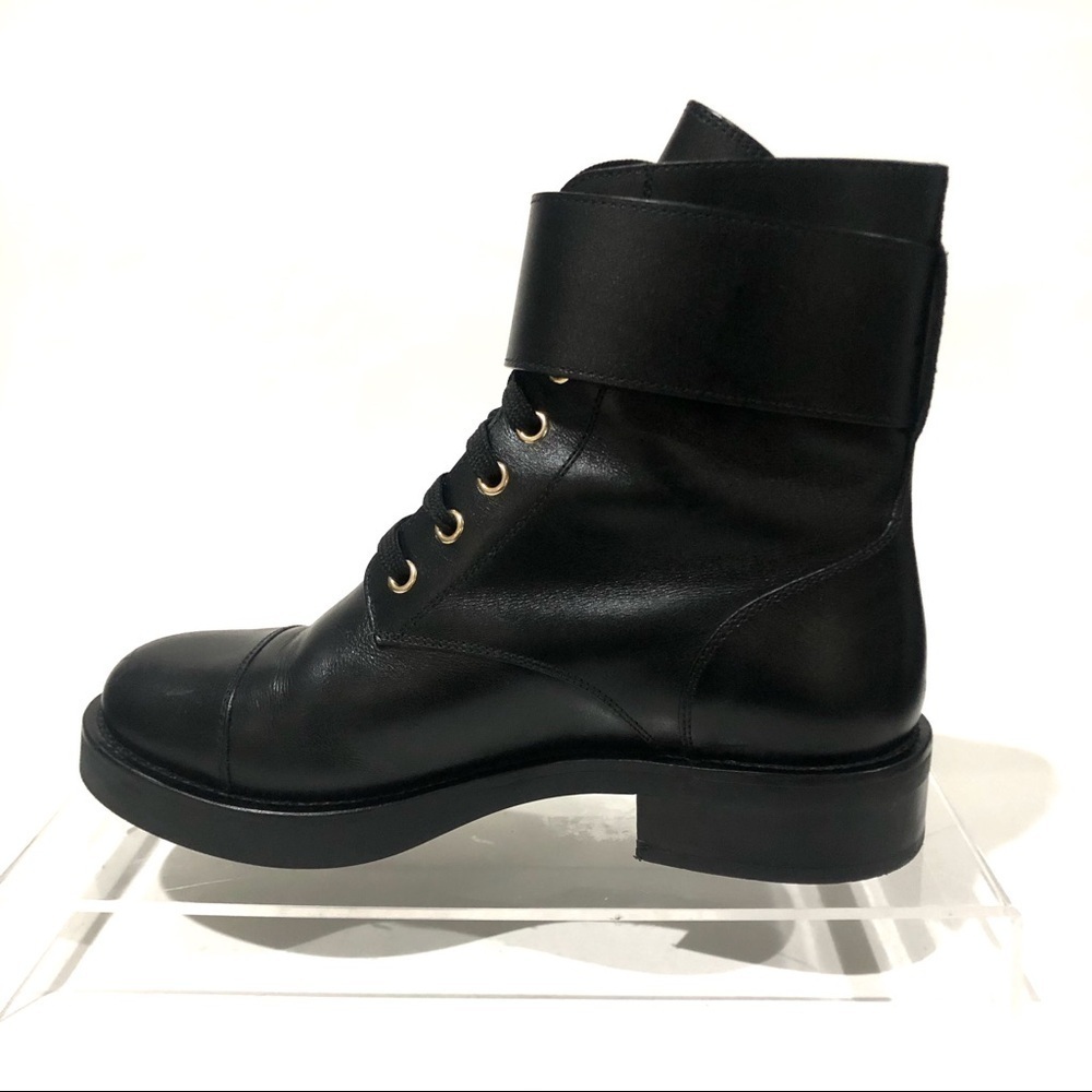 Authentic Louis Vuitton Wonderland Leather Moto Combat Military Boots Booties 7 - Picture 8 of 15